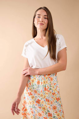 V Yaka Basic Duz K?sa Kollu Tisort - Defacto фото 2