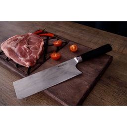 Нож топорик Magistro Ортего, длина лезвия 18 см, дамасская сталь AUS-10 фото 10