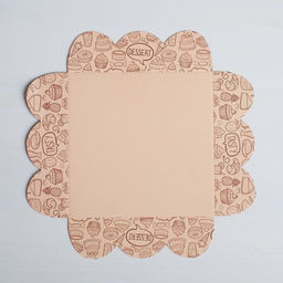 Цена за 5 шт. Коробка для печенья, кондитерская упаковка с PVC крышкой, Desert, 10.5×10.5×3 см