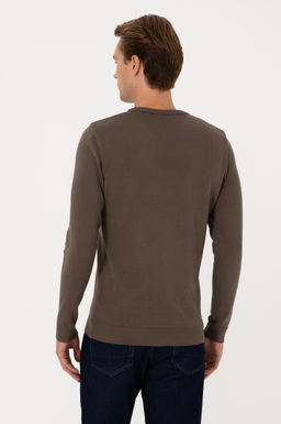 Erkek Slim Fit Bisiklet Yaka Vizon Basic Kazak - U.s. polo assn фото 5