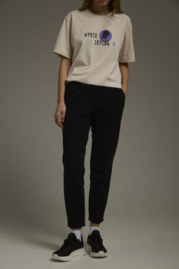 Брюки трикотажные утепленные Черный