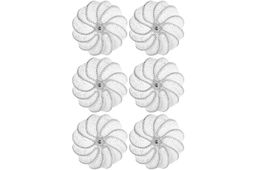 Набор 6 новогодних шаров 9,5*9,5 см Линии на белом - Elan gallery фото 5