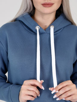 Платье женское П-162 (футер 3х нитка с начесом) Индиго - Elenatex фото 4