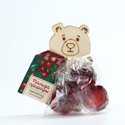 Мармелад на деревянной подложке Брусника