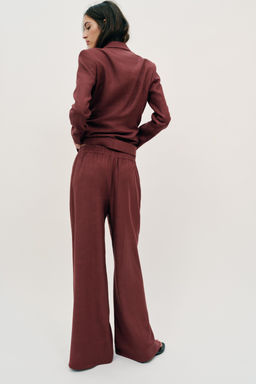 PANTAL?N ANCHO CON LINO SET / ?xido - Zara фото 4
