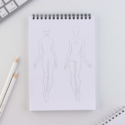 Скетчбук с шаблоном фигуры А5, 40 л Девушка - Artfox фото 2