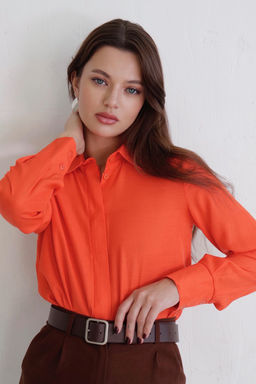 Рубашка с супатной застёжкой свободного силуэта - Martichelli фото 33