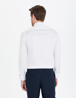 Рубашка Pierre Cardin Beyaz Slim Fit белая с длинным рукавом