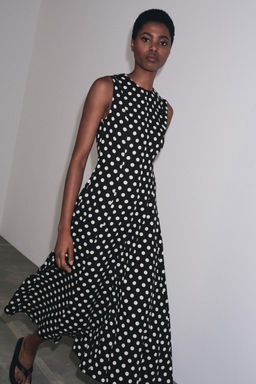 ZW COLLECTION POLKA DOT MIDI DRESS - Zara фото 29