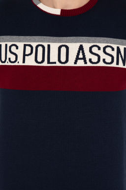 Erkek Lacivert Bisiklet Yaka Triko Kazak - U.s. polo assn фото 6