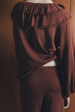 RUFFLED KNIT BLOUSE - Zara фото 3