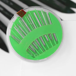 Цена за 25 шт. Иглы швейные в пластиковой коробочке, 24 шт., МИКС