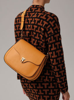 Кожаная сумка Azaro 30778 оранжевая тыква