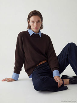 Dik Yaka Kad?n Triko Kazak