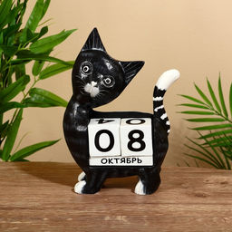 Вечный календарь Киска, 15226 см, дерево