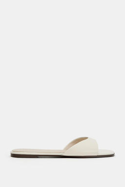 FLAT LEATHER SANDALS - Zara фото 4