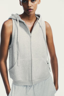 FLEECE HOODED GILET - Zara фото 2