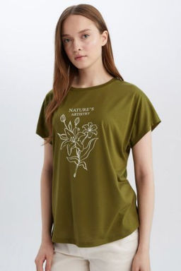 Traditional Regular Fit Bisiklet Yaka K?sa Kollu Tisort