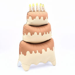 Воздушный шар фольгированный 60" «Сливочный торт», под воздух