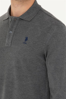 U. S. Polo Assn / Мужской базовый свитшот антрацитовый меланж - U.s. polo assn фото 7