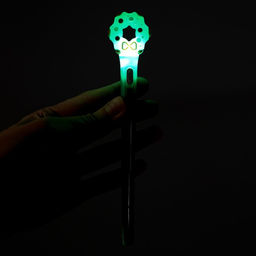 Цена за 36 шт. Ручка-прикол Новый год, световая, синий стержень, шариковая, МИКС