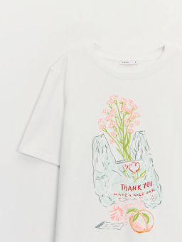 Футболка из хлопка с принтом ZR2605023411-2 / Zarina