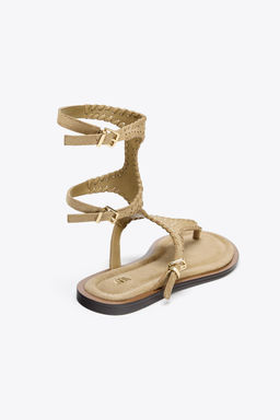 DOUBLE SUEDE ANKLE STRAP SANDALS - Zara фото 8