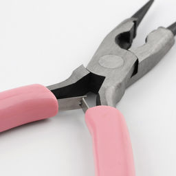 Круглогубцы с бокорезом, для рукоделия, 13×6.5 см, розовые