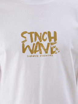 Bisiklet Yaka K?sa Kollu Bask?l? Penye Erkek Ti??rt