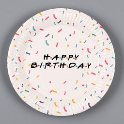 Тарелка бумажная Happy birthday, 18 см, в наборе 6 штук - Страна карнавалия фото 2