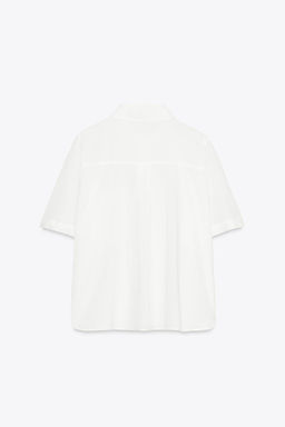 SEMI-SHEER COTTON SHIRT - Zara фото 7