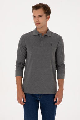 Erkek Antrasit Melanj Basic Sweatshirt Sepette S_rpriz _ndirim
