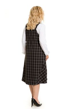 Сарафан 913 клетка на черном - Novita фото 4