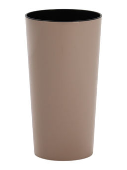 Кашпо со вставкой 19х19х36 см (вставка 4 л) "КАМЕЛИЯ 3" капучино