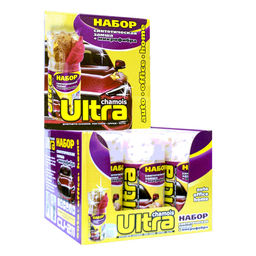 Салфетка в тубусе (замша 43*32 + микрофибра 20*40) арт. СА-211, СА-211G, CU-211