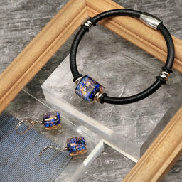 Серьги из муранского стекла GOLDEN NIGHT LS2997 - Vloes фото 6