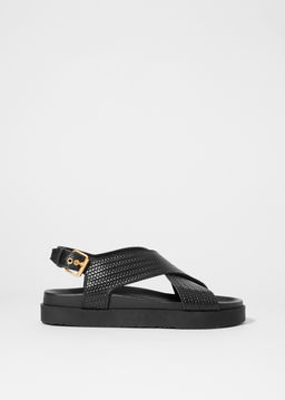 Sandalias de tiras de piel entrecruzadas - H&m фото 2