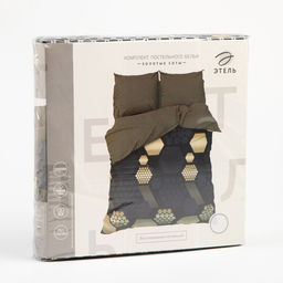 Постельное бельё Этель 2 сп Золотые соты 175х215 см, 200х220 см, 70х70 см - 2 шт  фото 5