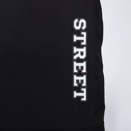 Рюкзак школьный текстильный Street, 46×30×10 см, вертикальный карман, чёрный