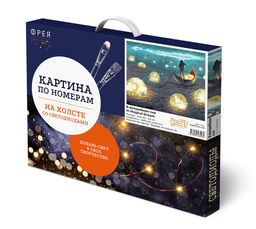 ФРЕЯ PNB/PLDD-180 Набор для раскрашивания по номерам ( со светодиодами ) 50 х 40 см В волшебном сне