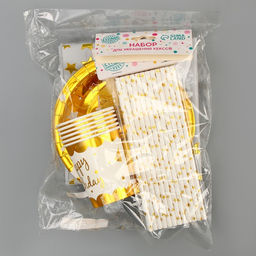 Набор для праздника С днём рождения, золотые звёзды - Страна карнавалия фото 8