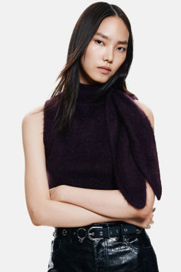 Top en mezcla de mohair con cuello fular - H&m фото 3