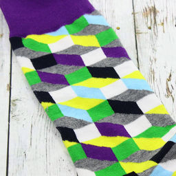 Носки р.40-45 Bricks 3D Фиолетово серые - Krumpy фото 6