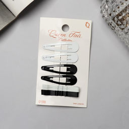 Цена за 12 шт. Невидимки для волос «Бриджит», набор 12 шт., 5 см, чёрно-белые