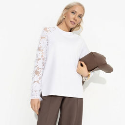 Свитшот с объемным декором Модная хроника (white)