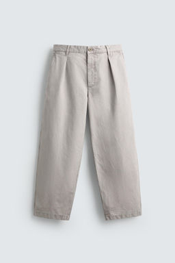 PANTAL?N RELAXED FIT PLIEGUES LIMITED EDITION / Gris perla - Zara фото 6