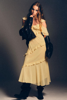 RUFFLED COMBINATION DRESS - Zara фото 7
