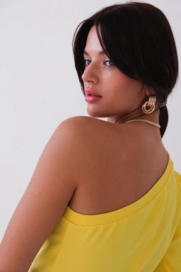 Асимметричное платье лимонное - Martichelli фото 26