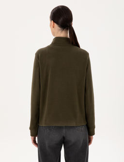 Haki Oversize Polar Sweatshirt