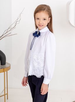 701289 Блуза с длинным рукавом и брошью ModaLora - Kiko фото 4